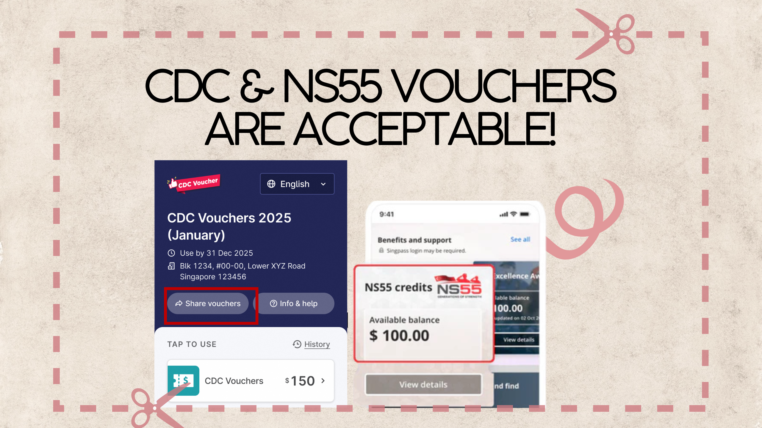 CDC & NS55 Vouchers are acceptable (5)